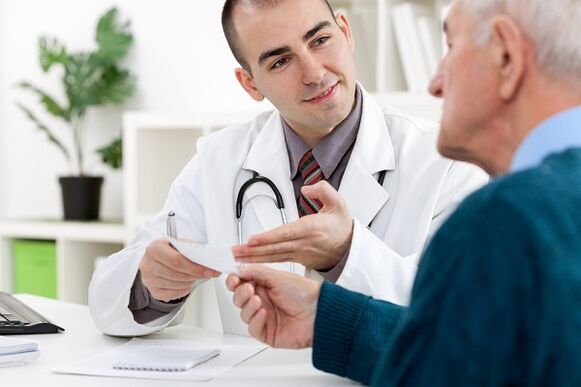 going to the doctor due to pathological discharge in men